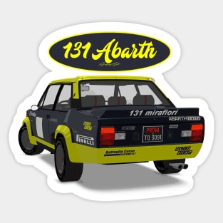 Fiat 131 Abarth Olio Fiat Back Sticker